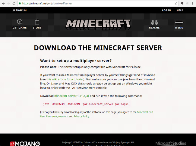 Minecraft server